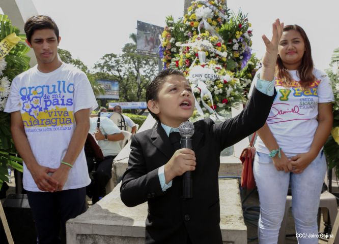 Juventud Sandinista rinde homenaje a Rigoberto López Pérez