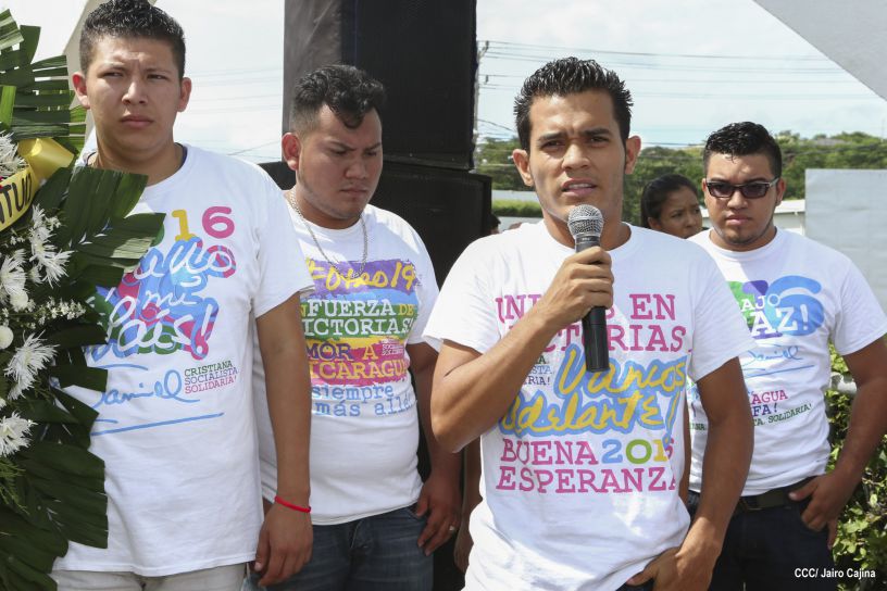 Juventud Sandinista rinde homenaje a Rigoberto López Pérez