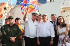Daniel y Rosario despiden a tripulación de Buque Ruso "Moskva"