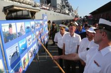 Daniel y Rosario despiden a tripulación de Buque Ruso "Moskva"