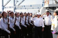 Daniel y Rosario despiden a tripulación de Buque Ruso "Moskva"