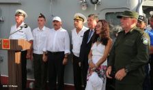 Daniel y Rosario despiden a tripulación de Buque Ruso "Moskva"