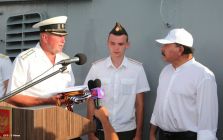 Daniel y Rosario despiden a tripulación de Buque Ruso "Moskva"