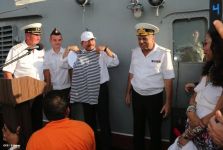 Daniel y Rosario despiden a tripulación de Buque Ruso "Moskva"