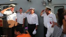 Daniel y Rosario despiden a tripulación de Buque Ruso "Moskva"