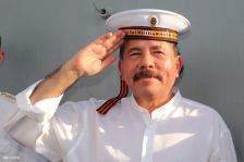 Daniel y Rosario despiden a tripulación de Buque Ruso "Moskva"