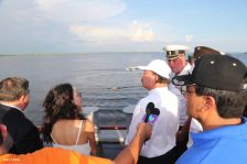 Daniel y Rosario despiden a tripulación de Buque Ruso "Moskva"