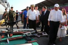 Daniel y Rosario despiden a tripulación de Buque Ruso "Moskva"