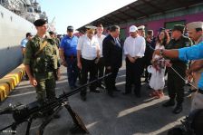 Daniel y Rosario despiden a tripulación de Buque Ruso "Moskva"