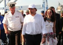 Daniel y Rosario despiden a tripulación de Buque Ruso "Moskva"