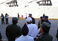 Daniel y Rosario despiden a tripulación de Buque Ruso "Moskva"