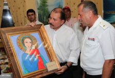 Daniel y Rosario despiden a tripulación de Buque Ruso "Moskva"