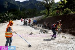 Inauguración de tramo carretero en El Cuá