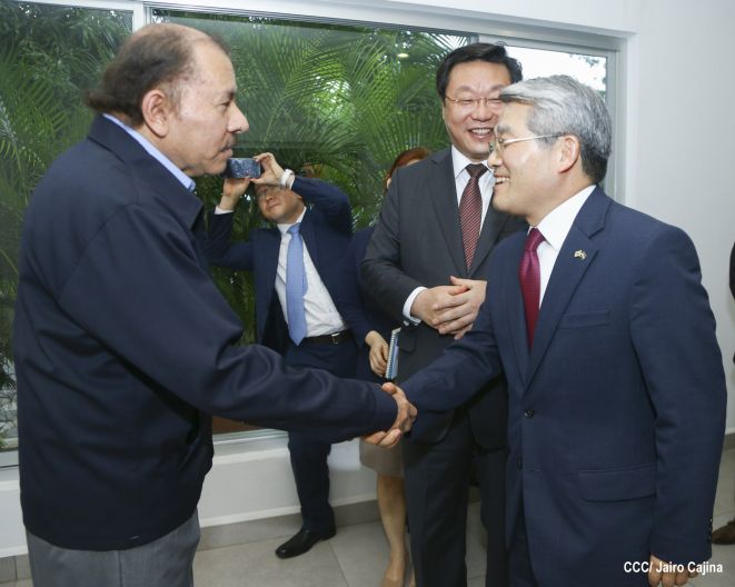 Presidente Daniel se reúne con Ministro de Comercio de la República de Corea, Hyunghwan JOO