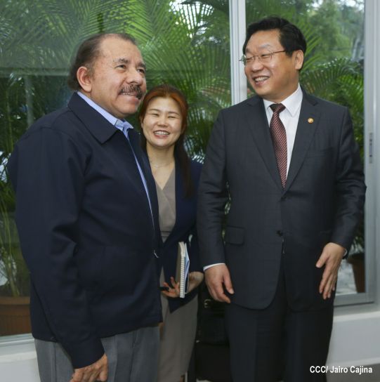 Presidente Daniel se reúne con Ministro de Comercio de la República de Corea, Hyunghwan JOO