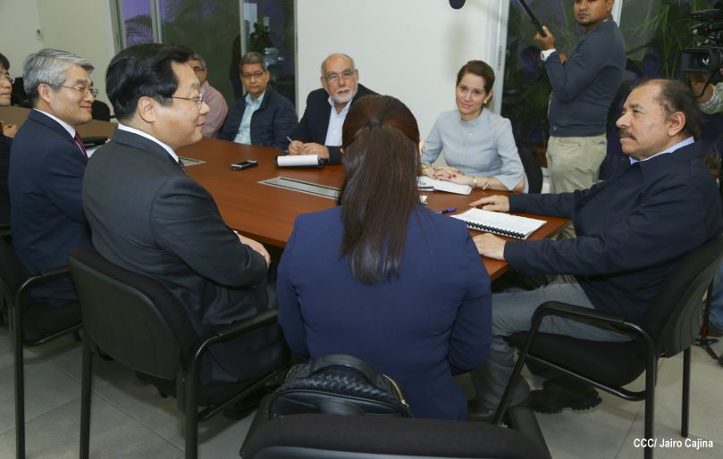 Presidente Daniel se reúne con Ministro de Comercio de la República de Corea, Hyunghwan JOO