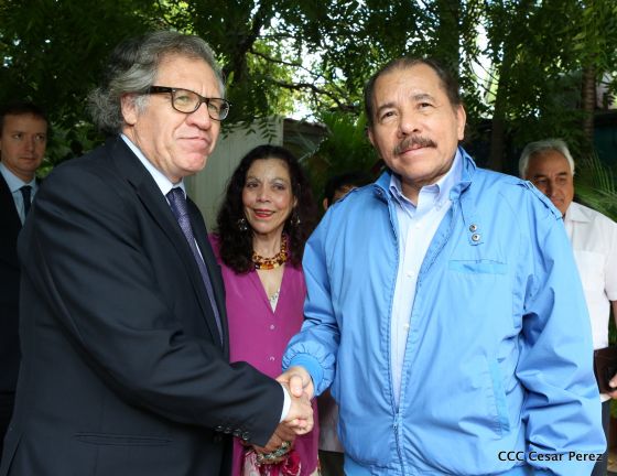 Presidente Daniel y Compañera reciben al Secretario General OEA, Luis Almagro