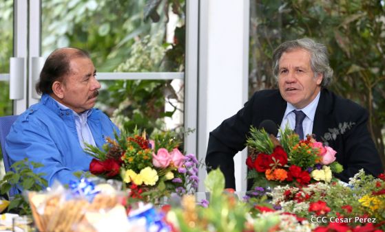 Presidente Daniel y Compañera reciben al Secretario General OEA, Luis Almagro