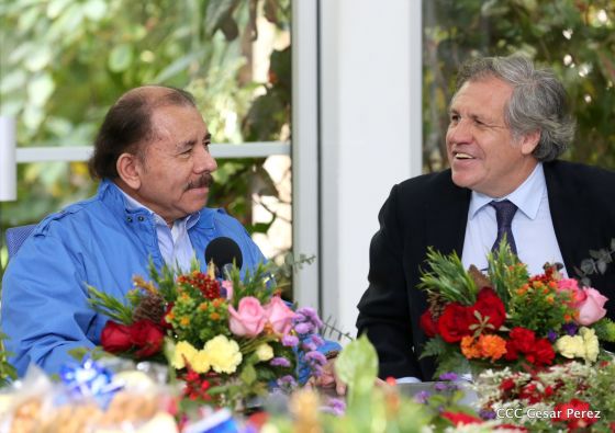 Presidente Daniel y Compañera reciben al Secretario General OEA, Luis Almagro