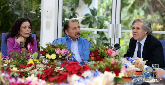 Presidente Daniel y Compañera reciben al Secretario General OEA, Luis Almagro