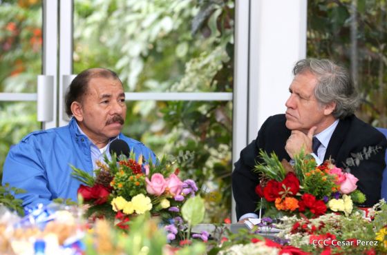 Presidente Daniel y Compañera reciben al Secretario General OEA, Luis Almagro