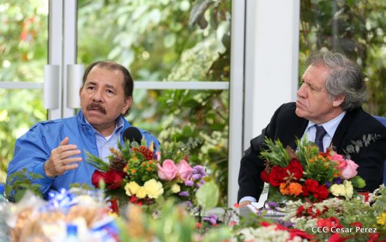 Presidente Daniel y Compañera reciben al Secretario General OEA, Luis Almagro