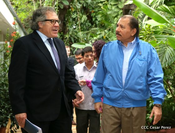 Presidente Daniel y Compañera reciben al Secretario General OEA, Luis Almagro