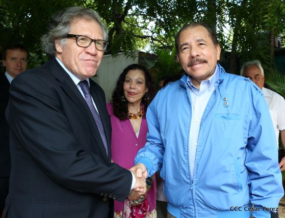 Presidente Daniel y Compañera reciben al Secretario General OEA, Luis Almagro