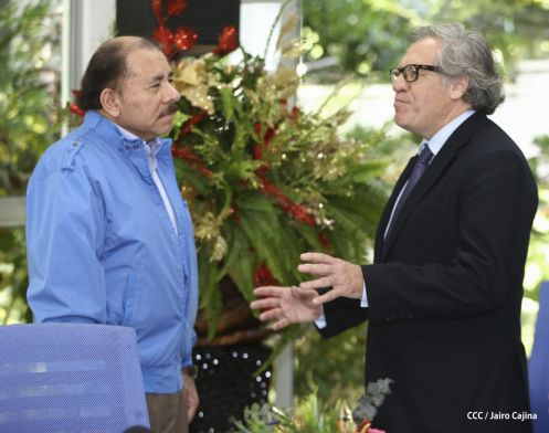 Presidente Daniel y Compañera reciben al Secretario General OEA, Luis Almagro
