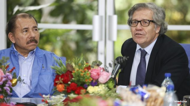 Presidente Daniel y Compañera reciben al Secretario General OEA, Luis Almagro