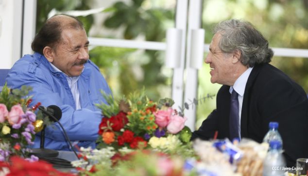 Presidente Daniel y Compañera reciben al Secretario General OEA, Luis Almagro