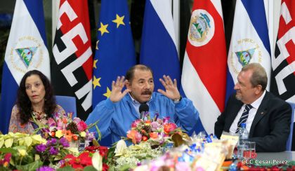 Daniel y Rosario reciben cartas credenciales de los Embajadores de la Unión Europea, Federación de Rusia y Costa Rica