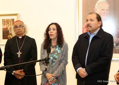 Daniel y Rosario inauguran el Museo San Juan Pablo II