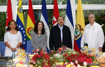 Daniel y Rosario conmemoran el XII Aniversario del ALBA-TCP