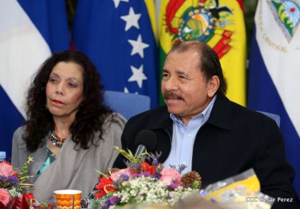 Daniel y Rosario conmemoran el XII Aniversario del ALBA-TCP