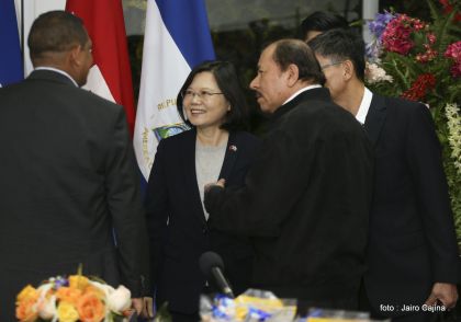 Presidente Daniel y Compañera Rosario reciben a la Presidenta de la República de China (Taiwán)
