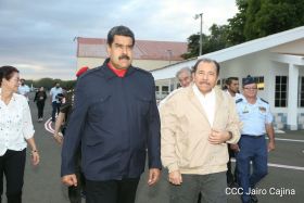 Presidente Daniel y Compañera Rosario celebran con el Presidente Maduro el 10 Aniversario de Nicaragua en el ALBA