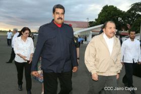 Presidente Daniel y Compañera Rosario celebran con el Presidente Maduro el 10 Aniversario de Nicaragua en el ALBA