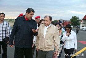 Presidente Daniel y Compañera Rosario celebran con el Presidente Maduro el 10 Aniversario de Nicaragua en el ALBA