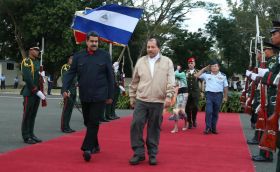 Presidente Daniel y Compañera Rosario celebran con el Presidente Maduro el 10 Aniversario de Nicaragua en el ALBA