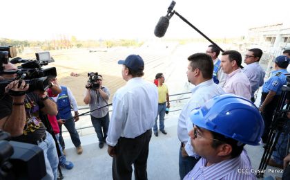 Presidente Daniel recorre obras del nuevo Estadio Nacional ”Denis Martínez" y el Polideportivo "Alexis Argüello"