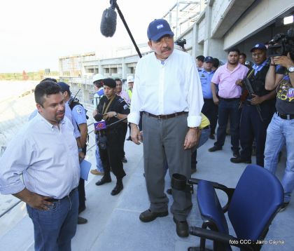 Presidente Daniel recorre obras del nuevo Estadio Nacional ”Denis Martínez" y el Polideportivo "Alexis Argüello"