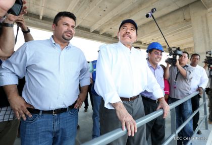 Presidente Daniel recorre obras del nuevo Estadio Nacional ”Denis Martínez" y el Polideportivo "Alexis Argüello"