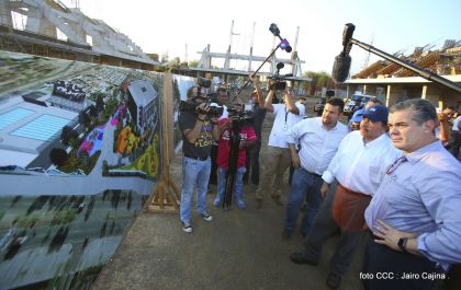 Presidente Daniel recorre obras del nuevo Estadio Nacional ”Denis Martínez" y el Polideportivo "Alexis Argüello"