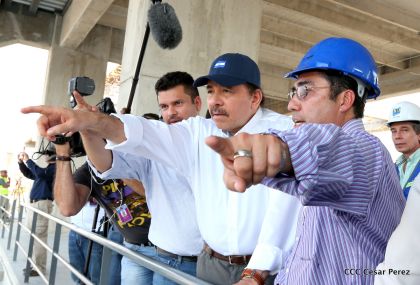 Presidente Daniel recorre obras del nuevo Estadio Nacional ”Denis Martínez" y el Polideportivo "Alexis Argüello"