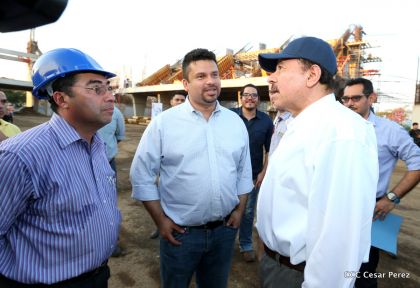 Presidente Daniel recorre obras del nuevo Estadio Nacional ”Denis Martínez" y el Polideportivo "Alexis Argüello"