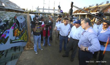 Presidente Daniel recorre obras del nuevo Estadio Nacional ”Denis Martínez" y el Polideportivo "Alexis Argüello"