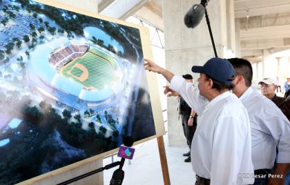 Presidente Daniel recorre obras del nuevo Estadio Nacional ”Denis Martínez" y el Polideportivo "Alexis Argüello"
