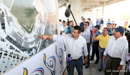 Presidente Daniel recorre obras del nuevo Estadio Nacional ”Denis Martínez" y el Polideportivo "Alexis Argüello"