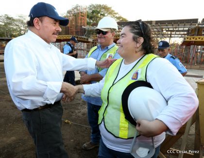 Presidente Daniel recorre obras del nuevo Estadio Nacional ”Denis Martínez" y el Polideportivo "Alexis Argüello"